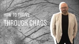 A comic book style illustration of Kristian Livolsi as a superhero with a speech bubble explaining why adaptability is a superpower in business.