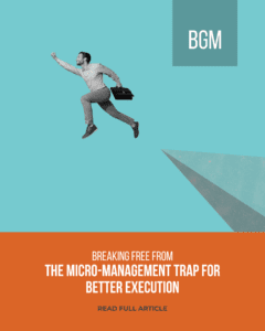 break from micro-management